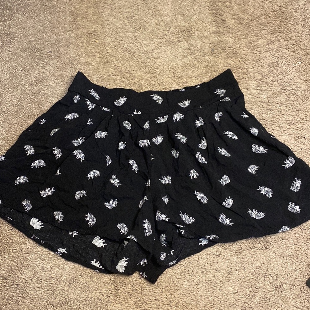 Black flowy shirts with elephant print
